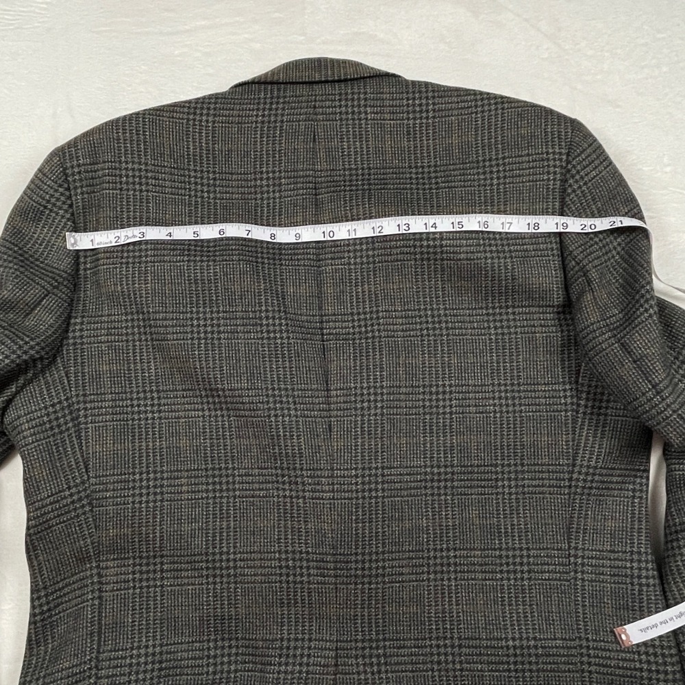 Jos A Bank Corporate Collection 43T‎ Blazer Grey Glen Plaid Pure Wool Sport Coat - Picture 7 of 14